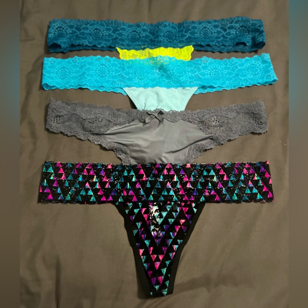 SOLD Victoria’s Secret (PINK) lace thongs 4 pairs